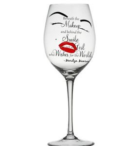 Hand Painted Marilyn Monroe Wine Glass
