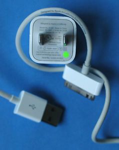 Authentic Genuine Apple iPhone 4 4S 3GS Wall Charger USB Adapter Data Cable iPod