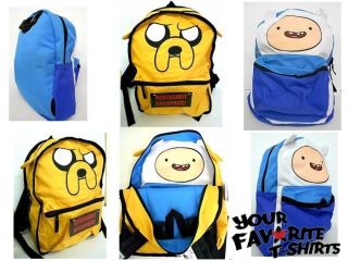 Adventure Time Finn and Jake Dog Reversible Licensed Backpack Book Bag 2 N 1