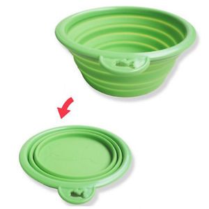 Cute Pet Dog Cat Silicone Collapsible Travel Bowl Dish Feeding Water Feeder New