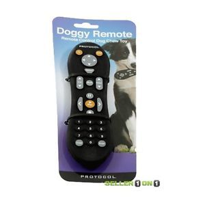 Protocol Remote Control Black Dog Chew Toy Teething Play Rubber Pet Supply Puppy