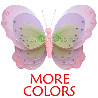 Butterfly Decor Ceiling Hanging Girl Room Home Baby Nursery Nylon Butterflies