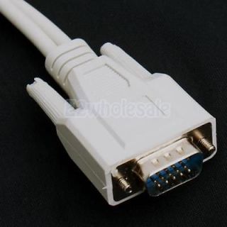 Y Splitter VGA Cable 1 Male to 2 Female PC Monitor LCD