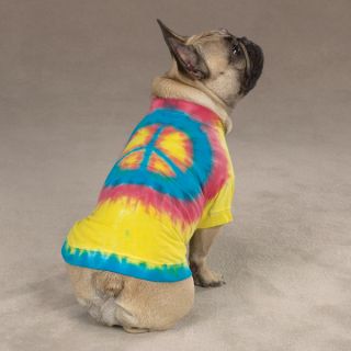 Tie Dye Peace Sign Tee Cool Dog Apparel T Shirt