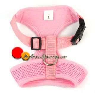 Durable Net Soft Dog Pet Puppy Pull Dog Mesh Harness Pink Size s Adjustable