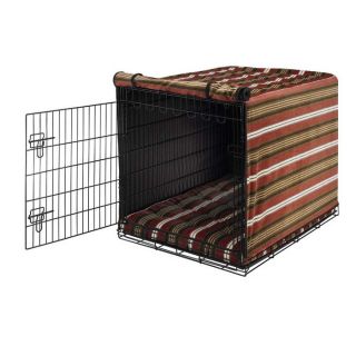 Luxury Dog Crate Cover Bowser Stripes Large from Brookstone