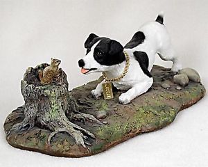Jack Russell Terrier Statue Figurine Home Yard Decor Dog Products Dog Gifts