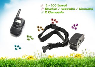 LCD 100LV Shock Vibra Remote Dog Training Collar