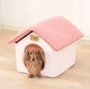 Iris Soft Pet Dog Cat House Bed Kennel Pink Small