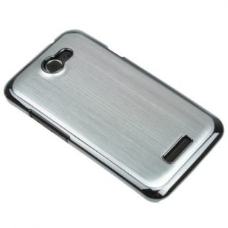 Silver Brushed Metal Aluminum Hard Case for HTC Onex LTE Endeavor Edge Supreme