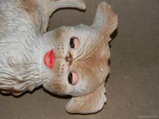 Vintage Edward Mobley Puppy Dog Squeak Toy Arrow Rubber Co Open Close Eyes
