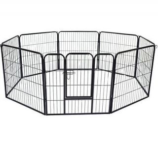 New Heavy Duty Pet Dog Cat Exercise Pen Playpen Fence Yard Kennel Portable 32"H
