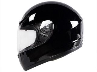 Gloss Black Full Face Motorcycle Helmet Street Dot L