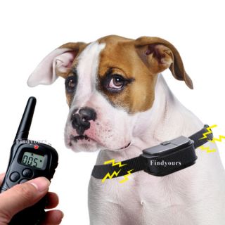 100LV Shock Vibration Remote Pet Dog Training Collar with LCD Display 300M Range