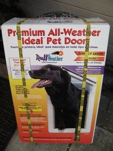 Ideal XL Ruff Weather Extra LRG Pet Dog Door Dual 2 Flap Insulated Energy Saver