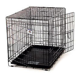 Wire Pet Crate Wire Double Door Medium Dog Canine Home Travel Training Heavyduty