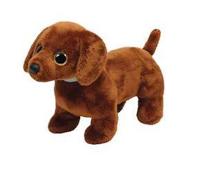 Ty Frank The Brown Dachshund Wiener Dog Animal Beanie Babies Stuffed Plush Toy