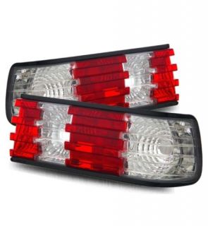 86 91 Mercedes Benz W126 300SE 350SD 420SEL 560SEL Euro Red Clear Tail Lights