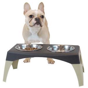 Bergan Elevated Dog Feeder Stormcloud in Medium Large and Extra Large