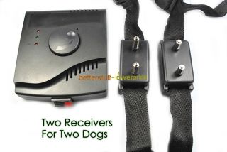 2011 Version New 2 Dogs Underground Electric Shock Dog Collar Fence