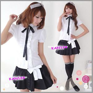 Japanese Japan School Uniform Dress Cosplay Costume Anime Girl Lady Sexy Lolita