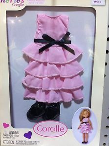 Corolle Baby Doll Clothing Outfit Accessories Les Cheries 13" Pink Dress Set