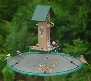 30" Seedhoop Seed Catcher Platform Bird Feeder Mounts on Hanging or Pole Feeders