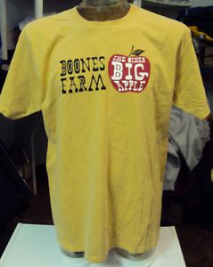 New Boones Farm "The Other Big Apple" Apple Wine Mustard T Shirt Large