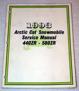 1993 Arctic Cat 440ZR 580ZR 440 580 ZR Snowmobile Shop Service Repair Manual