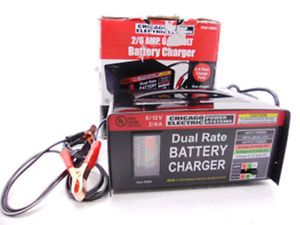 Chicago Electric 2 6 Amp 6 12 Volt Dual Rate Battery Charger