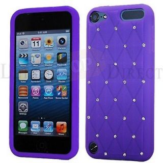Purple Diamond Bling Skin Case Cover for Apple iPod Touch 5 Gen 5th Generation