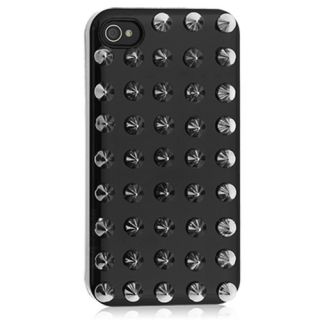 New Black Punk Gothic Spike Studded Hard Shell Case Cover for Apple iPhone 4 4S