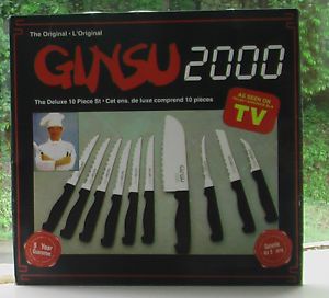 Vintage the Original Ginsu 2000 Deluxe 10 Piece Knife Set as Seen