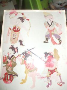 Old Vintage Chinese Hand Cut Art Paper Lot 10 Japanese