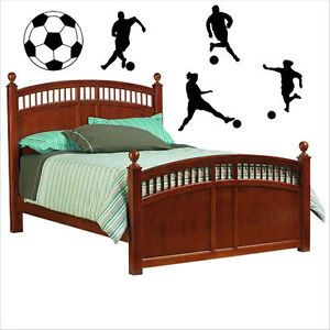 Soccer Players Sports Shapes Vinyl Wall Decals Sticky Decor Letters Stickers Art