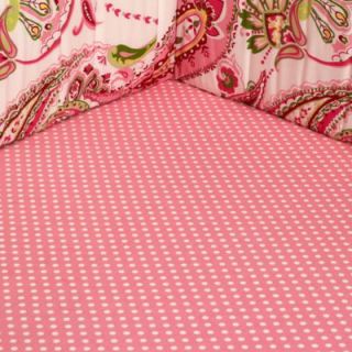 My Baby Sam Paisley Splash Fitted Crib Sheet in Pink