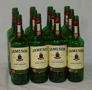 12 Jameson Irish Whiskey 1L Green Glass Bottles Bar Lamp Art Glasses Green Glass