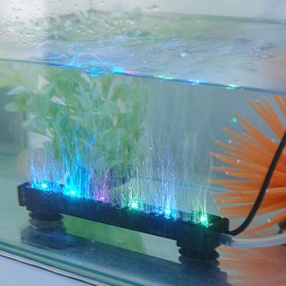 110V 220V 240V Aquarium Fish Tank LED Bubble Light Airstone Air Beaning Lights