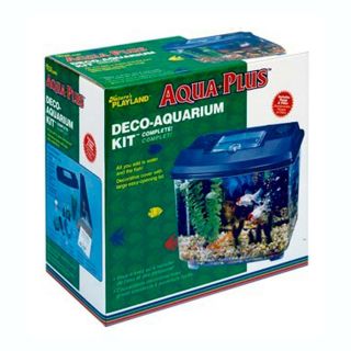 Acqua Plus Water World 2 Gallon Deluxe Deco Aquarium Fish Tank Complete Kit
