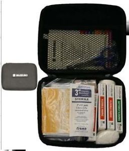 New Genuine Suzuki Emergency First Aid Kit Black Suzuki Emblem Case Box