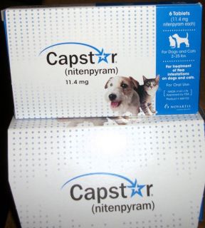 Capstar Oral Flea Treatment Dogs and Cats 2 25 lbs 6 Tablets 11 4 MG Brand New