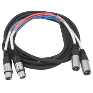 SEISMIC Audio 2 Channel XLR Colored Snake Cable 10 Feet New Pro Audio