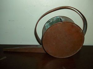 Mission Art and Crafts Art Deco Round Disc Copper Plant Watering Can RARE Shape