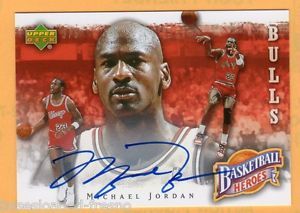 07 08 Upper Deck Michael Jordan Basketball Heroes on Card Auto 3 5 WOW Autograph