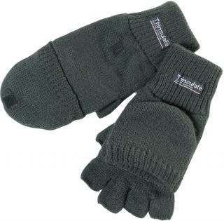 Thinsulate Shooter Mitts Fingerless Gloves Cold Weather Gloves with Mitt