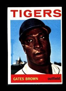 1964 Topps 471 Gates Brown Tigers Rookie 033197