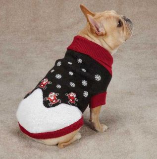 East Side Collection Santa Sweater Pet Dog Knit Top Shirt XXS L Christmas Xmas