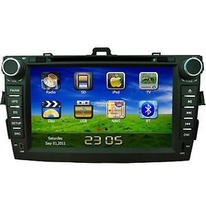 8" Car DVD Player GPS Navigation for Toyota Corolla 2007 2011 Free GPS Map