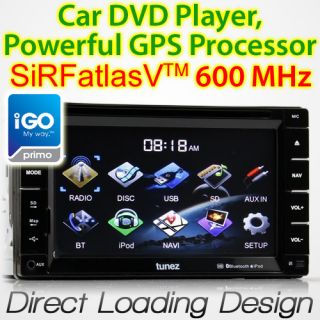 6 2" Double 2 DIN Car DVD  GPS SAT Nav Player Head Unit Stereo CD Tunezmart