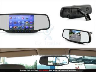 5 inch Car Rear View Mirror with Dashcam GPS Speed Radar Detector Bluetooth